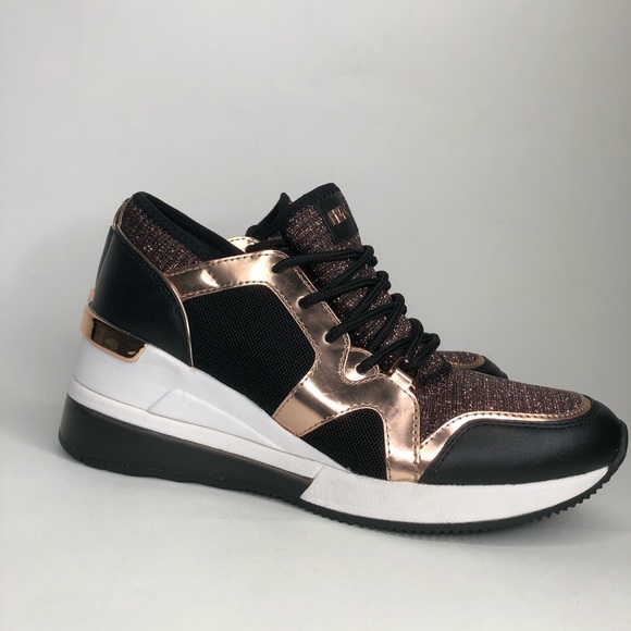 black heeled trainers